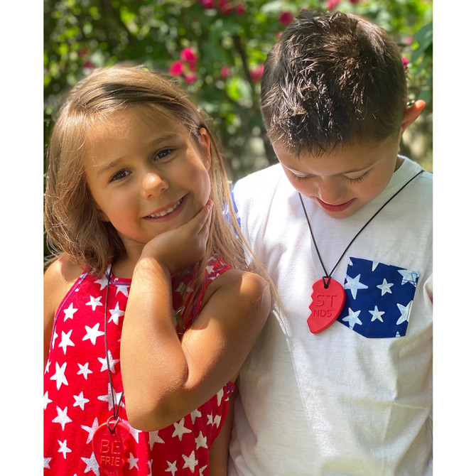 Best Friends Matching Broken Heart Necklaces - Chewable