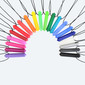 A large collection of prism-shaped chewable jewelry necklaces in a variety of colors