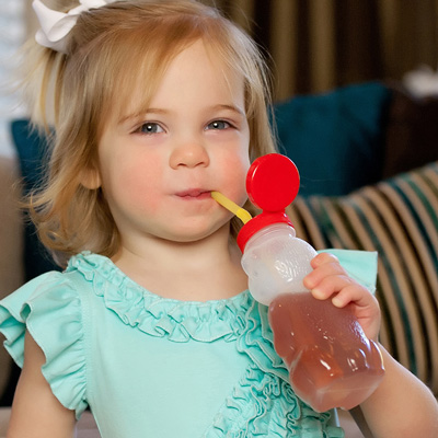 Bear Bottle Kit to Teach Straw Drinking 