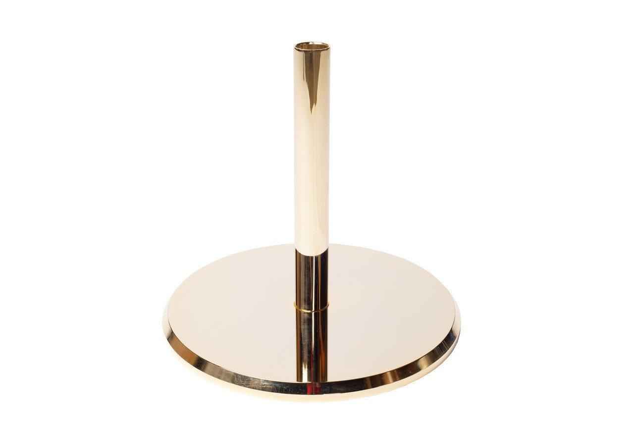 American Flag Floor Stand for Indoor (Gold Finish, 13 Inch Base