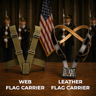 Leather vs Web Flag Carriers: What Works Best for Parade and Ceremony Units?