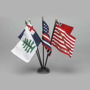 FLAG MINI SET (SILVER/RED)