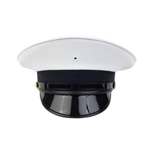 White Cadet and Officer Uniform Caps for Military, JROTC, ROTC, and Honor Guard Use