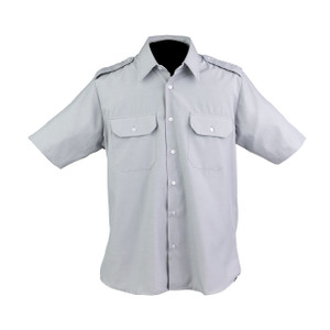 Army JROTC Grey Uniform Shirt Front View