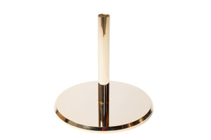 Gold American flag floor stand for indoor use with weighted round base fits 1.25 inch pole