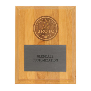 Engraved Marine Corps JROTC Oak Plaque
