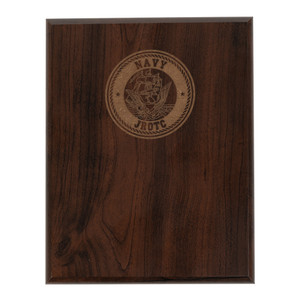 Engraved Navy JROTC Cherry Wood Plaque 