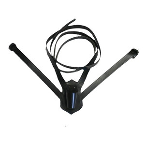 Black Leather Double Harness Flag Carrier with Adjustable Straps
