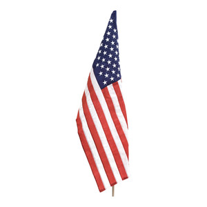 US flags with 3 different sizes and luxurious fabric for indoor & parade use