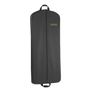 Wally garment bags are available in three different colors and offer an option for embroidery at the top of the bag