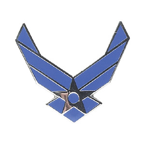 Hap arnold emblem pin with star design at center available in size 1-1/8"w x 1"h. Hap arnold emblem pin with star design at center available in size 1-1/8"w x 1"h.