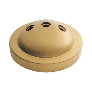 Cast iron three-way floor stand with 12” base gold aluminum cover.