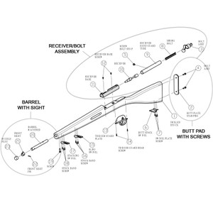 Replaceable metal DRILLAMERICA® DA30 PARADE RIFLE PARTS
