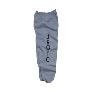 JROTC & ROTC PT SWEATPANTS made with 50/50 polyester/cotton, double-needle stitched covered elastic waistband. JROTC & ROTC PT SWEATPANTS made with 50/50 polyester/cotton, double-needle stitched covered elastic waistband.