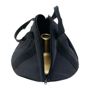 Floor stand carrying case made of weather-resistant black nylon with a reinforced carrying handle and heavy-duty zipper.