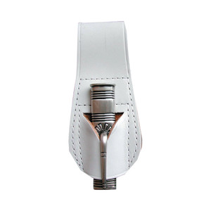 Sword & saber accessories sword throg for a sword belt and available in black, brown, and white.