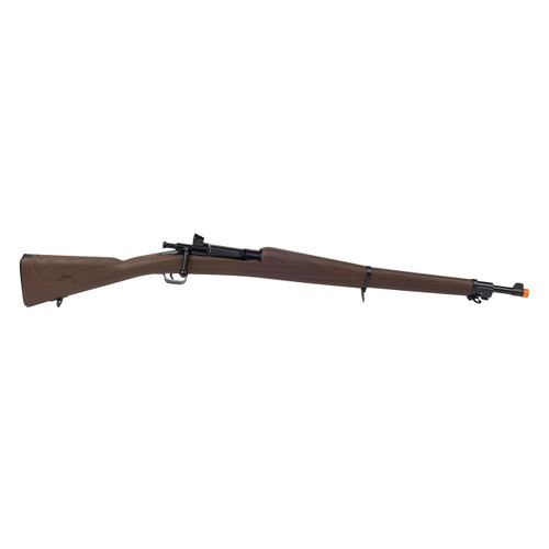 DrillAmerica 1903 Springfield Replica Rifle with wood-grain resin stock and black metal parts, 8.5 lbs non-firing training rifle for drill teams and honor guards.