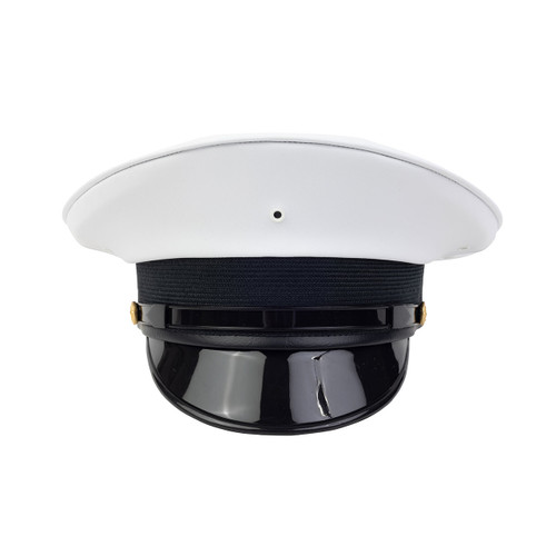 White Cadet and Officer Uniform Caps for Military, JROTC, ROTC, and Honor Guard Use