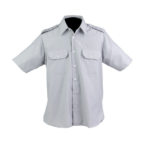 Army JROTC Grey Uniform Shirt Front View