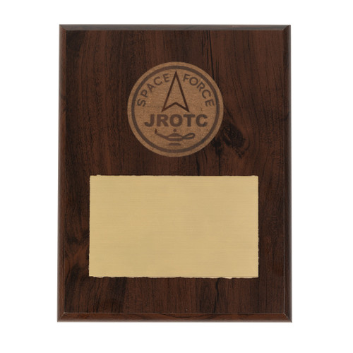 Engraved Marine Corps JROTC Cherry Wood Plaque