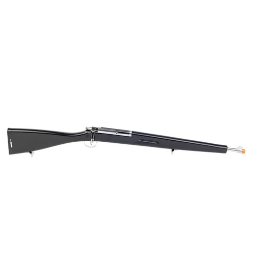 DrillAmerica 5 lb Parade Replica Rifle in black with chrome hardware, a non-firing training rifle for ceremonial parades, honor guards, and exhibition drill.
