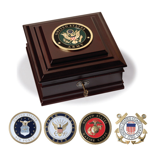 Armed Forces Medallion Desktop Boxes