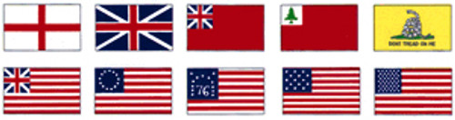10 flags of United States 10 flags of United States