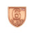 Copper-toned shield-shaped JROTC 6th Place award with raised '6TH' and all-caps placement inscription.