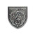 Silver JROTC Band shield medal featuring a clef symbol and musical staff in embossed raised relief.