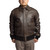 AGSU Leather Jacket (Unisex) front view worn with Army Green Service Uniform
