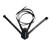 Black Leather Double Harness Flag Carrier with Adjustable Straps