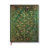 EMERALD FLOWER (NATURE'S GRACE) MINI LINED HARDCOVER JOURNAL (ELASTIC BAND CLOSURE).