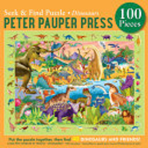 Dinosaurs Seek & Find 100-Piece Jigsaw Puzzle