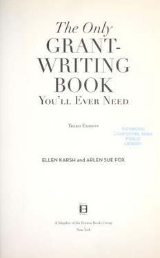 The Only Grant-Writing Book You'll Ever Need (U) - SKU 162636