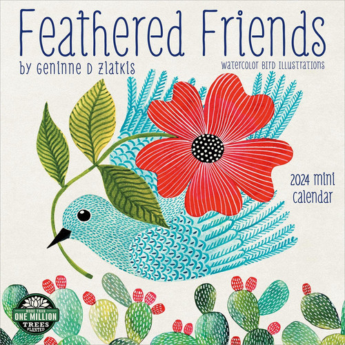2024 Mini Wall Calendar: Feathered Friends (N)