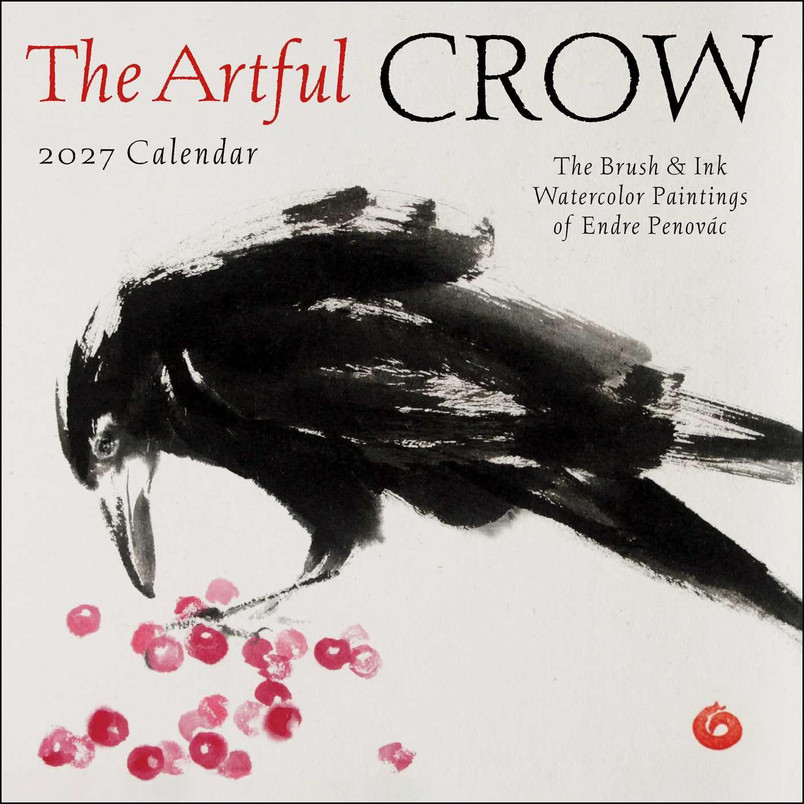 The Artful Crow 2027 Wall Calendar: Brush and Ink Watercolor Paintings (N) - SKU 172390