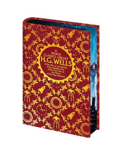 World Classics Library: H. G. Wells The War of the Worlds, the Invisible Man, the First Men in the Moon, the Time Machine (N) - SKU 173283