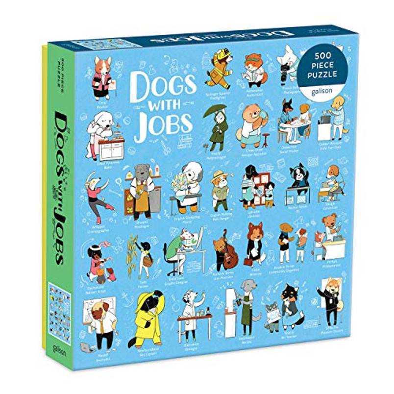 Galison Dogs With Jobs Puzzle, 500 Pieces,  