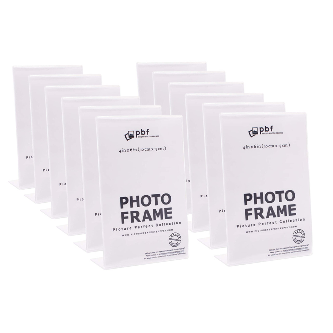 Photo Booth Frames - 4x6 Inch Clear Acrylic Plastic Display