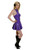 Sexy Zip Front Halter Dress Small Purple