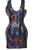 Kimberly Dress - Medium - Blue & Red Splatter