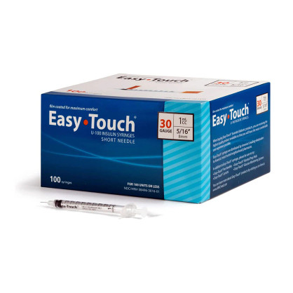 MHC - Easy Touch 1cc Insulin Syringe 30g x 5/16 (100/BX) MHC - Easy Touch 1cc Insulin Syringe 30g x 5/16 (100/BX)
