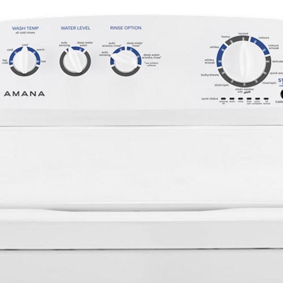 Amana® Laveuse à chargement vertical avec agitateur haute efficacité à double action, 4.4 pi3 NTW4519JW