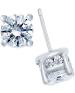 Diamond and Peridot Stud Earrings 14K Yellow Gold 2.04 CT TGW