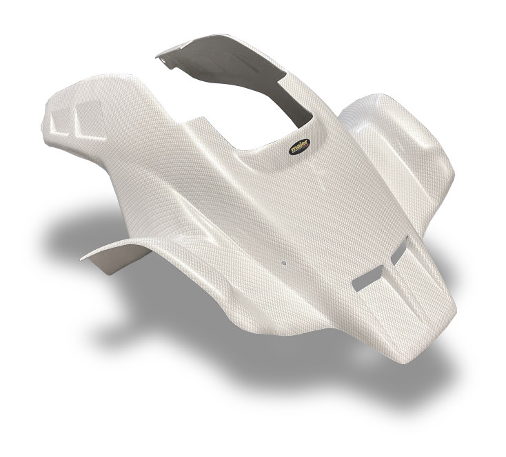Honda TRX250R White Vented Race Plastic – Full Front & Rear Fender Set By Maier Mfg