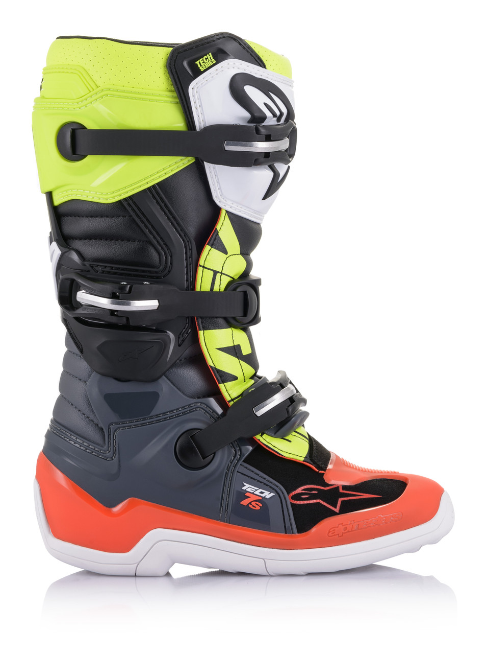 Alpinestars TECH 7S バイクブーツ US3 Youth Tech 7S Boots - BLACK MOTOCROSS Boots | Alpinestars