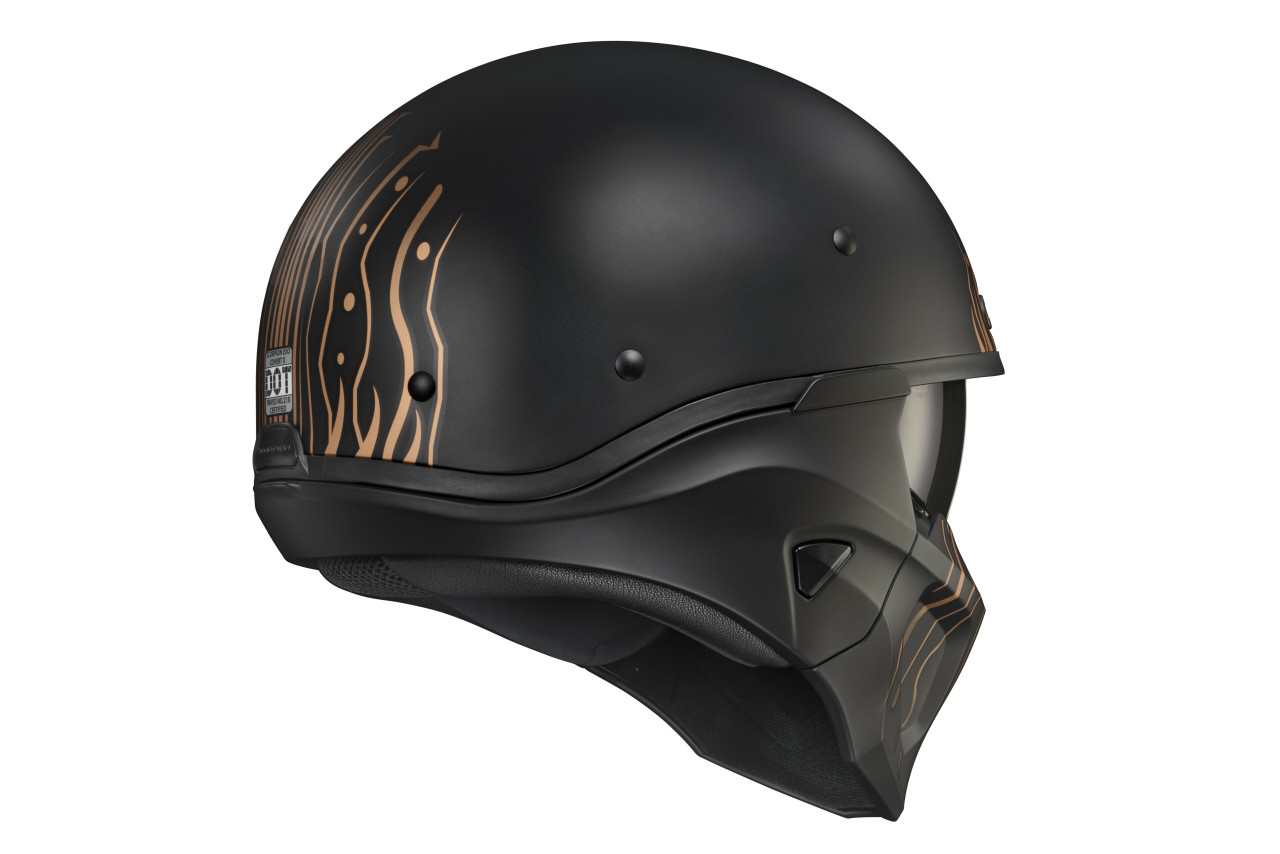 SCORPION EXO COVERT X ヘルメット ブラック/ゴールド Amazon.com: ScorpionEXO Covert X Open Face Half Shell 3/4