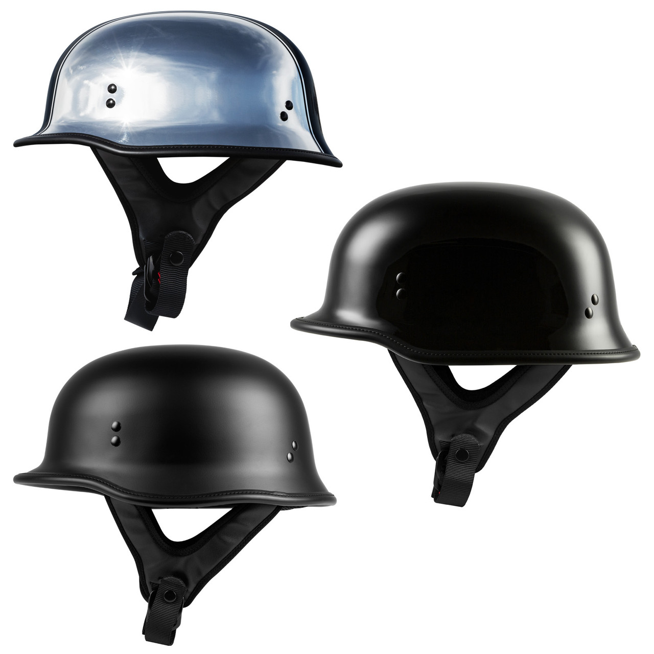 Highway 21 9MM GERMAN BEANIE ADULT STEET MOTORCYLE HALF HELMET