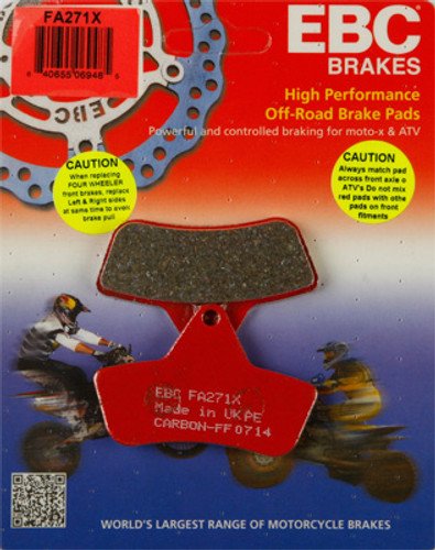 X Series Black Coded Brake Pads - Front/Rear - FA271X
