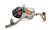 HONDA CRF110F 19-23 T-6 STAINLESS EXHAUST SYSTEM CARBON FIBER CAP